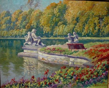 Danau Dan Gardens Dengan Statuary Landscape