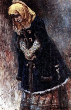 Young Lady Med Blue Fur Coat 1887