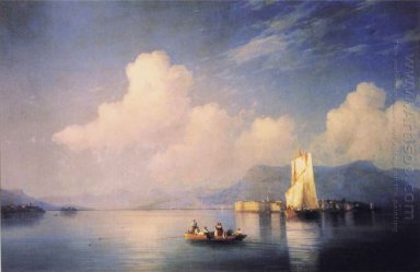 Danau Maggiore Dalam Evening 1858
