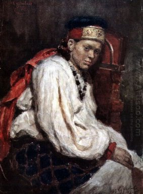 Het Model In De Oude Russische outfit 1882