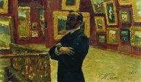 N A Mudrogel In The Pose Of Pavel Tretyakov In Halls Of The Gall