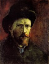 Autorretrato con sombrero de fieltro oscuro 1886