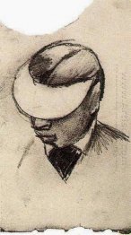 Head Of A Man With Cap Lithographer S Shade 1886