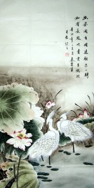 Crane - Peinture chinoise