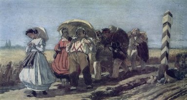 Journey Of The Family trimestrale in pellegrinaggio Sketch 1868