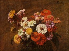 Zinnias In A Vase 1880