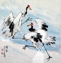 Crane - Peinture chinoise