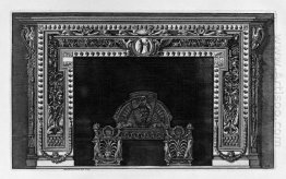 Fireplace With A Cameo In The Frieze And Border Of Small Acorns