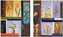 Hand-painted Abstract Oil Painting - Set of 2