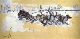 Tundra Travelling By Deer 1896