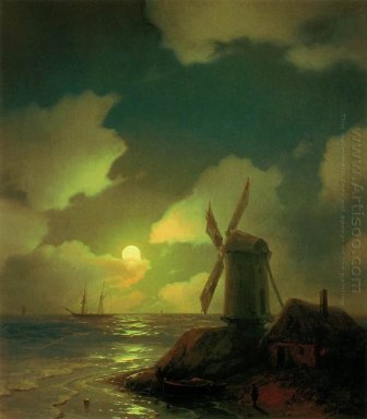 Molino de viento en la costa del Mar 1851