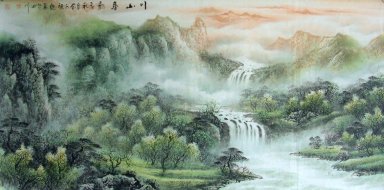 Waterval - Chinees schilderij