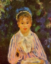 Young Woman In A Blue And Pink Striped Shirt 1875