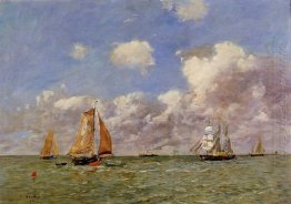 Fishing Boats At Sea 1895