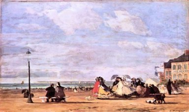 Empress Eugenie På stranden på Trouville 1863