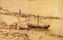 Ribera del Ródano en Arles 1888