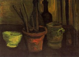 Still Life Of Paintbrushes In A Flowerpot 1884