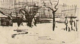 Garden In The Snow 1885