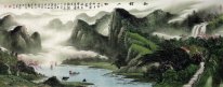 Montagnes, l'eau - peinture chinoise