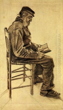 Old Man Reading 1882