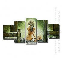 Hand-painted People Oil Painting - Set of 5