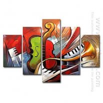 Hand-painted Oil Painting Still Life Oversized Wide - Set of 5