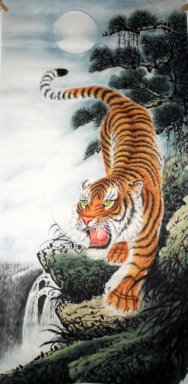 Tiger - kinesisk målning