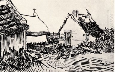 Tiga Cottages Di Saintes Maries 1888