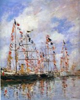 Sailing Ships At Deauville 1896