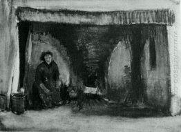 Woman By The Fireplace 1885