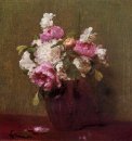 Peonías blancas y rosas Narciso 1879