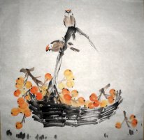 Birds & Bunga - Lukisan Cina