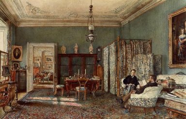 De Morning Room van het Palais Lanckoronski Wenen 1881