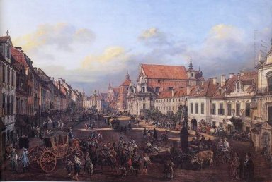 Вид Краковское предместье, ведущий к Замковой площади 1774