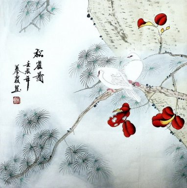 Birds & Pine - Lukisan Cina