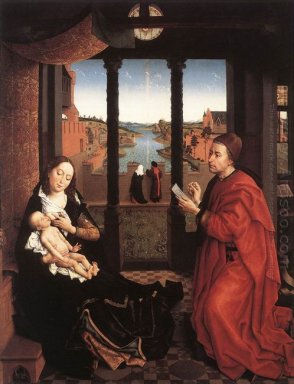 St Luke Tekening Een Portret van de Maagd Maria 1440