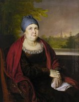 Portrait Of A Widow In A Blue Povoynik 1830