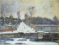 the watering place at marly le roi in winter 1875