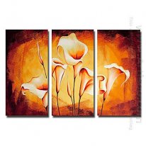 Hand-painted Floral Oil Painting - Set of 3