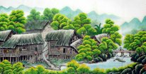 A small village - Chinese Painting