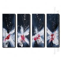 Hand-painted Oil Painting Abstract Landscape - Set of 4