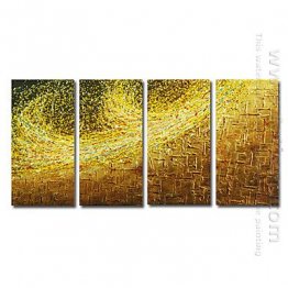 Hand-painted Oil Painting Abstract Oversized Wide - Set of 4