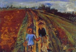 Two Children On A Road 1