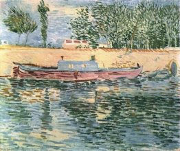 The Banks Of The Seine With Boats 1887