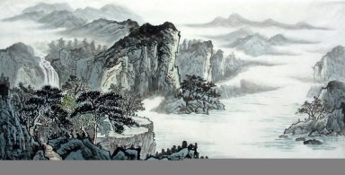 Montanha e água - pintura chinesa