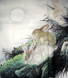 Rabbit - Peinture chinoise