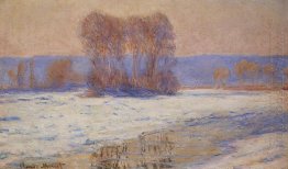 The Seine At Bennecourt Winter