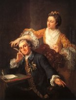 David Garrick e sua moglie 1757