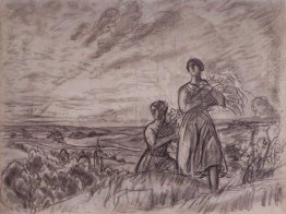 Summer Landscape With Women