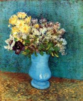 Vase With Flieder Margerites Und Anemones 1887